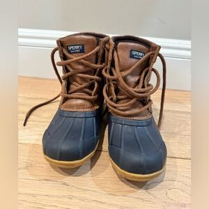 Sperry Kids Brown and Black Rain Boots